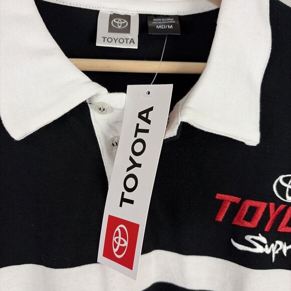 Toyota Supra Long Sleeve Rugby Polo Vintage Style Official Licensed Medium NWT - Picture 3 of 6